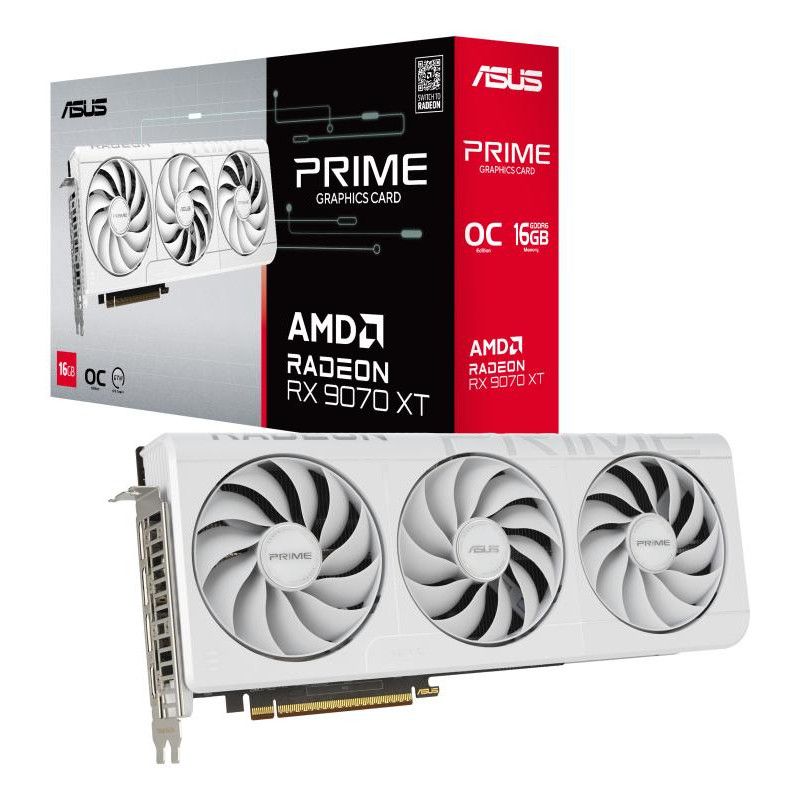 ASUS Prime -RX9070XT-O16G-WHITE AMD Radeon RX 9070 XT 16 Go GDDR6 · Cartes graphiques · Informat Systems Strasbourg (image 13)