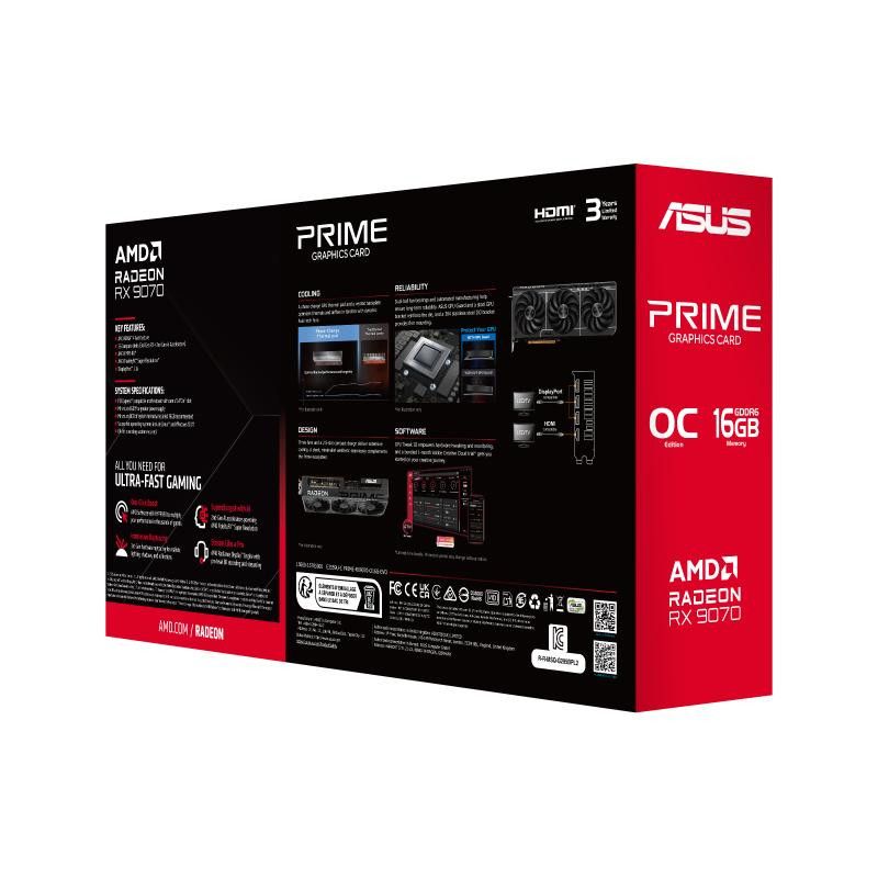 ASUS Prime -RX9070-O16G-EVO AMD Radeon RX 9070 16 Go GDDR6 · Cartes graphiques · Informat Systems Strasbourg (image 18)