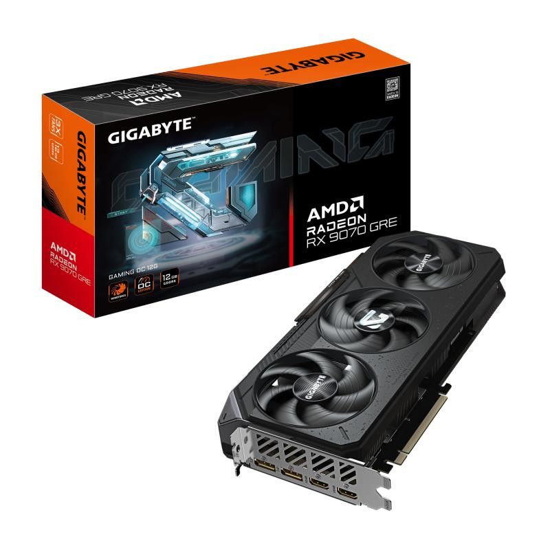 GIGABYTE Radeon RX 9070 GRE GAMING OC 12G ? Carte graphique, 12GB GDDR6, 192bit, PCI-E 5.0, 2920 MHz Core Clock, 2 × Displ...