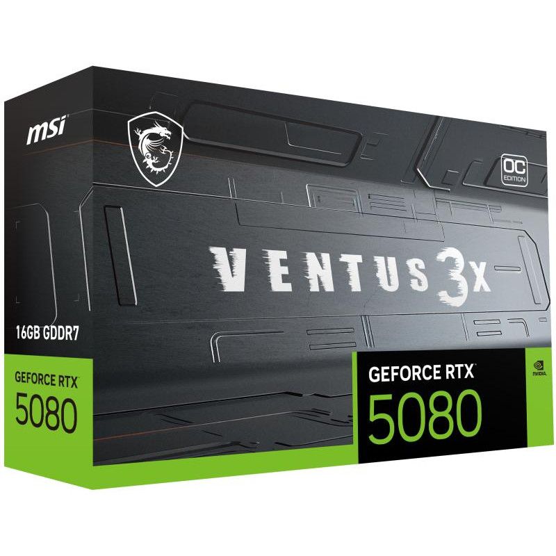 MSI VENTUS GeForce RTX5080 16G 3X OC NVIDIA GeForce RTX 5080 16 Go GDDR7 · Cartes graphiques · Informat Systems Strasbourg (image 2)