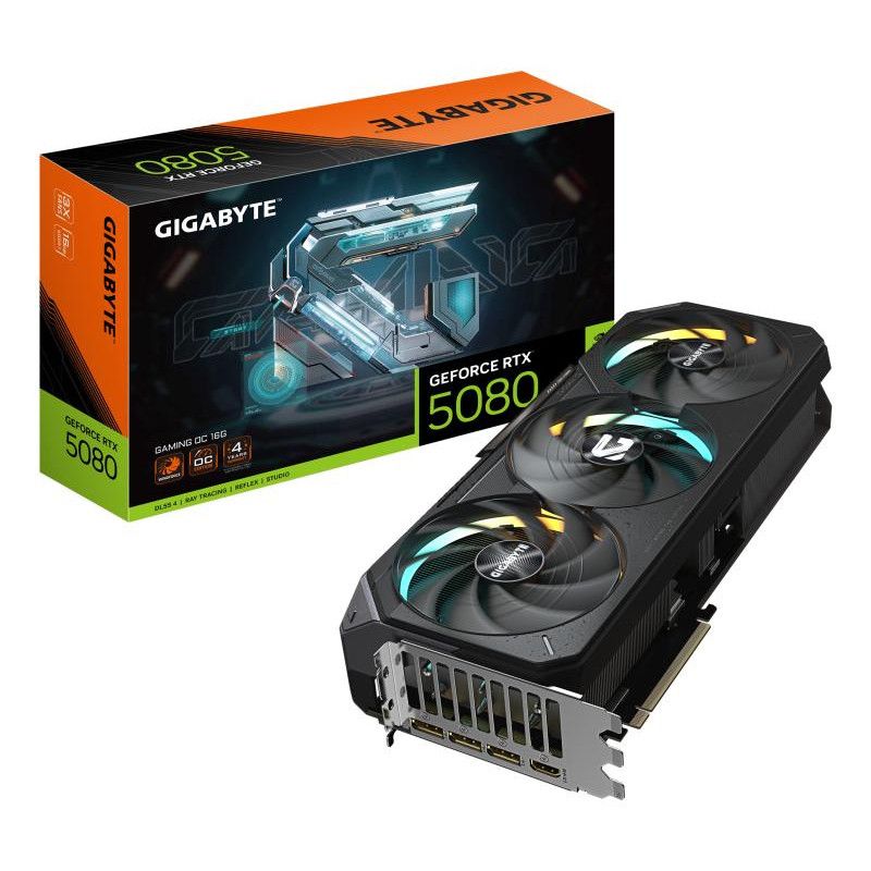 GIGABYTE GeForce RTX 5080 GAMING OC 16G Carte Graphique - 16GB GDDR7, 256 bits, PCI-E 5.0, 2730MHz Core Clock, 3 x Display...
