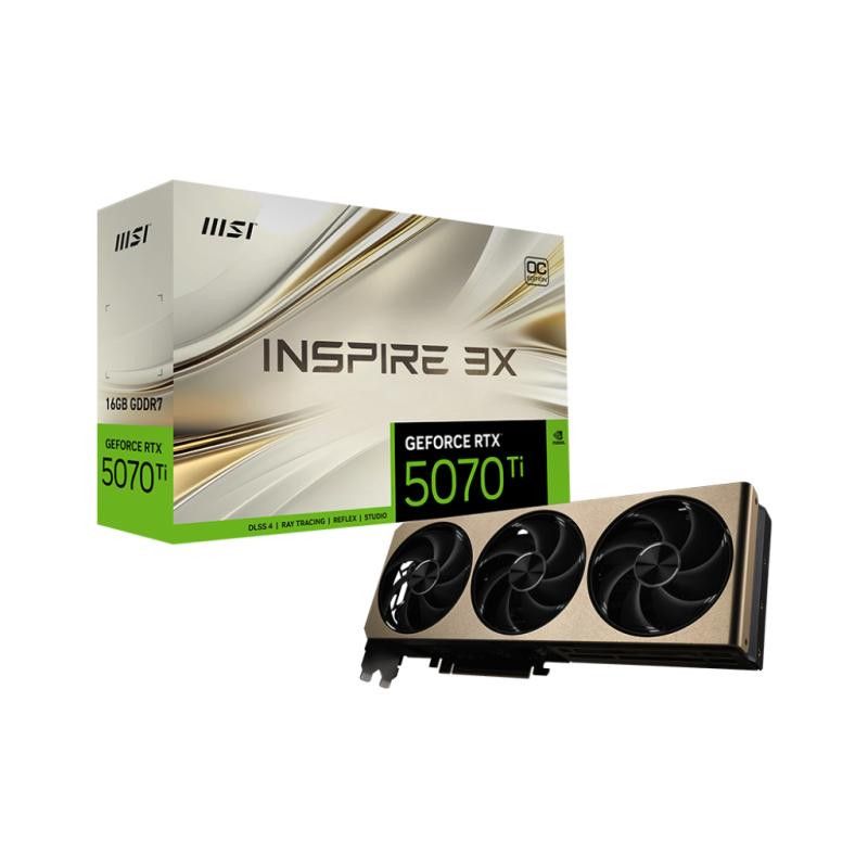 MSI GeForce RTX 5070 Ti 16G INSPIRE 3X OC PLUS NVIDIA 16 Go GDDR7 · Cartes graphiques · Informat Systems Strasbourg