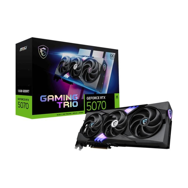 MSI GAMING GeForce RTX 5070 12G TRIO OC NVIDIA 12 Go GDDR7 · Cartes graphiques · Informat Systems Strasbourg