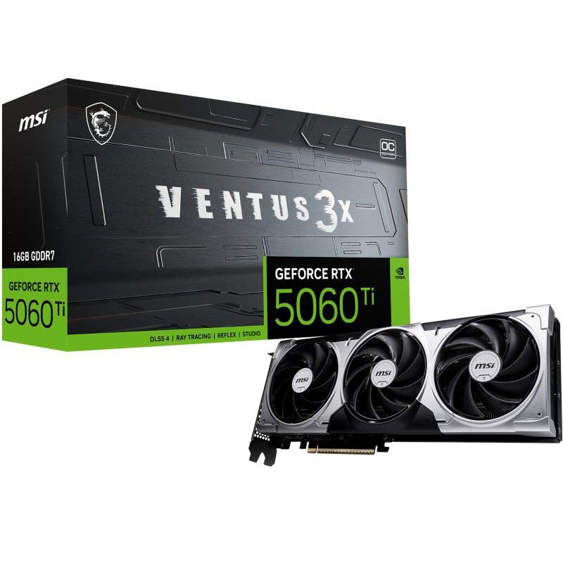 MSI VENTUS GeForce RTX 5060 TI 16G 3X OC NVIDIA 16 Go GDDR7 · Cartes graphiques · Informat Systems Strasbourg