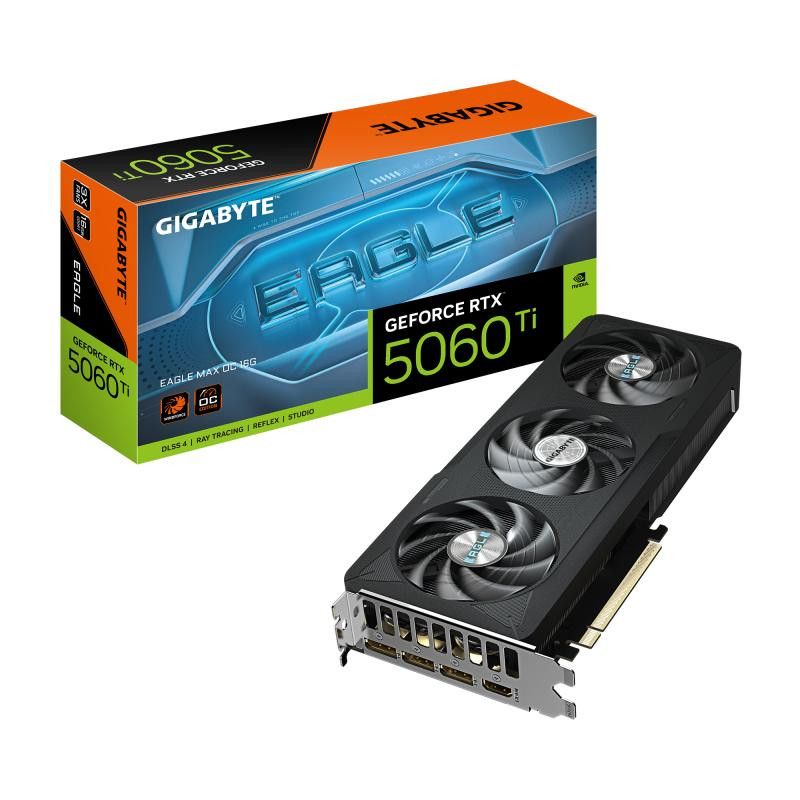 GIGABYTE GeForce RTX 5060 Ti EAGLE MAX OC 16G Carte Graphique - 16GB GDDR7, 128bit, PCI-E 5.0, 2617MHz Fréquence du c?ur, ...