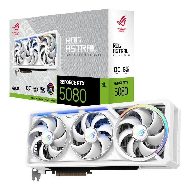 ASUS ROG Astral - -RTX5080-O16G-WHITE NVIDIA GeForce RTX 5080 16 Go GDDR7 · Cartes graphiques · Informat Systems Strasbourg (image 9)
