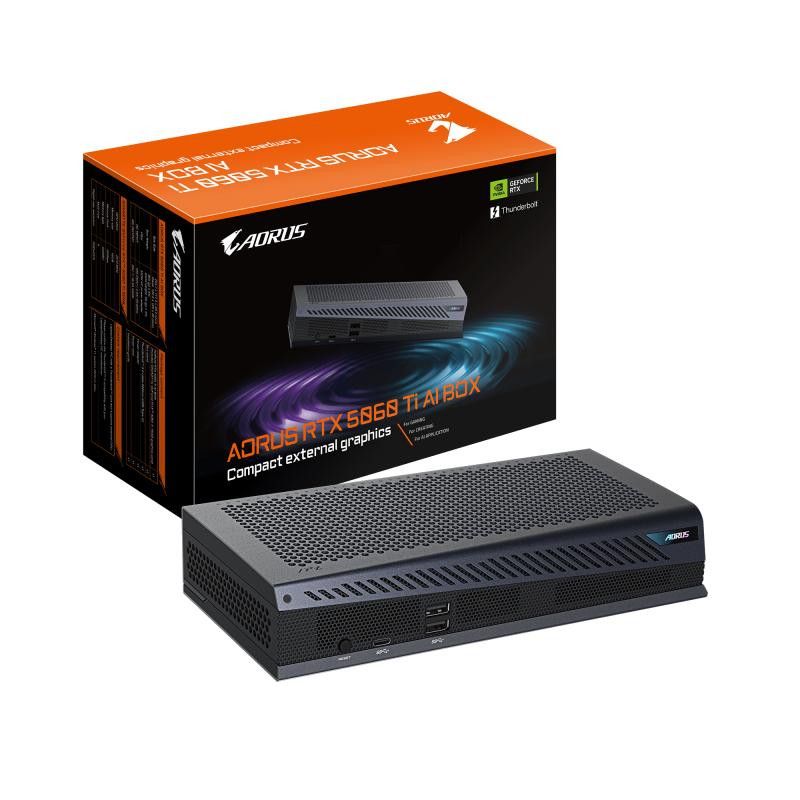 GIGABYTE AORUS RTX 5060 Ti AI BOX Carte Graphique - 16GB GDDR7, 128bit, PCI-E 5.0, 2572MHz Fréquence du c?ur, 3 x DP 2.1, ...