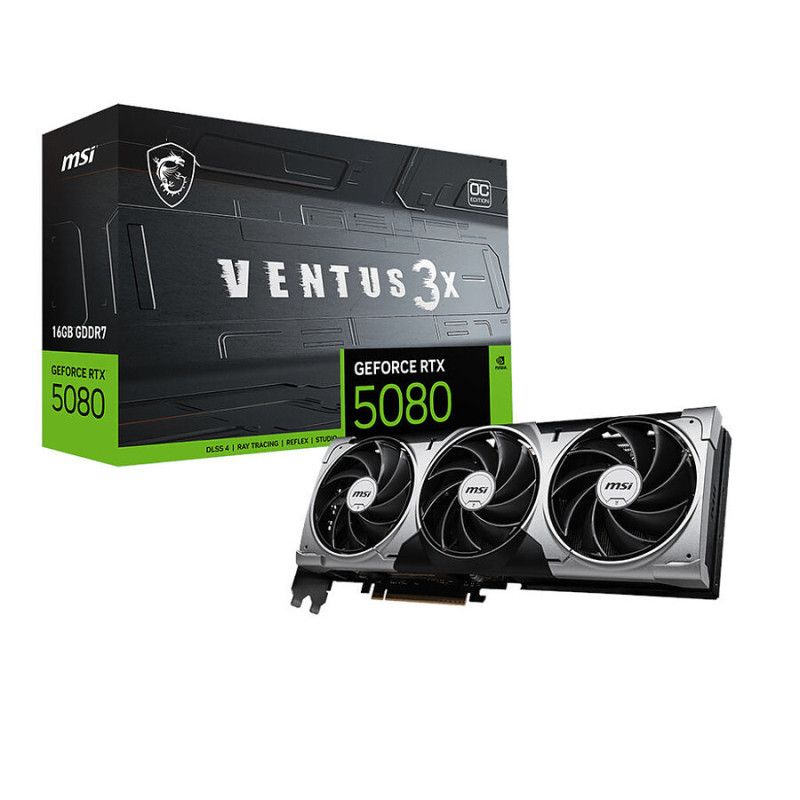 MSI RTX 5080 16G VENTUS 3X OC BLACK · Cartes graphiques · Informat Systems Strasbourg