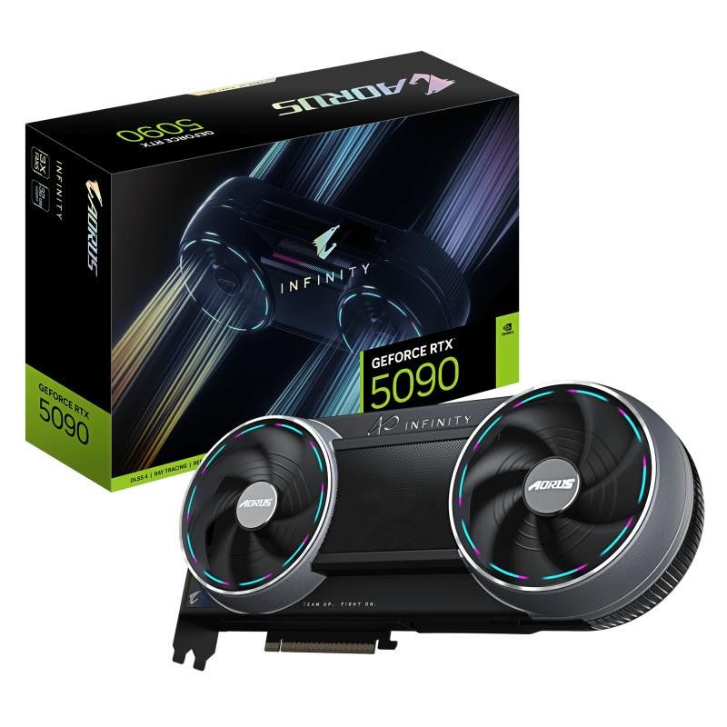 GIGABYTE AORUS GeForce RTX 5090 INFINITY 32G Carte Graphique ? 32GB GDDR7, 512-bit, PCI-E 5.0, fréquence c?ur 2730 MHz, 3 ...