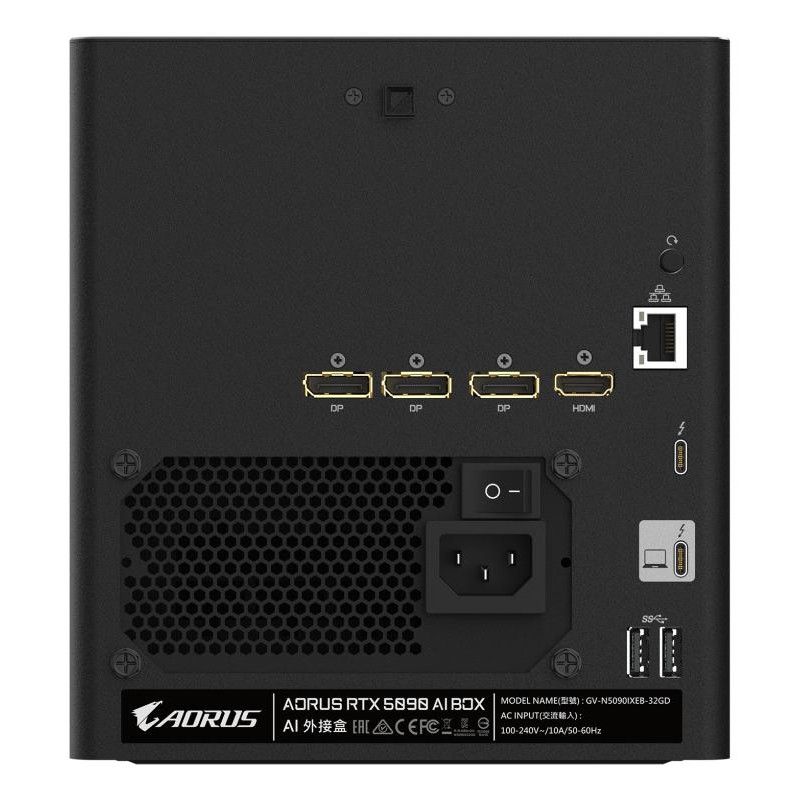 GIGABYTE AORUS RTX 5090 AI BOX Carte Graphique ? 32 Go GDDR7, 512 bits, PCI-E 5.0, fréquence c?ur 2407 MHz, 3 x DP 2.1, 1 ... (image 7)