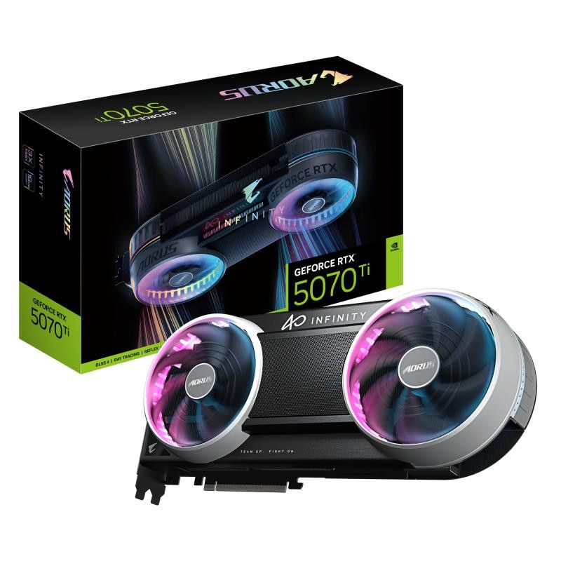 GIGABYTE AORUS GeForce RTX 5070 Ti INFINITY 16G Carte Graphique · Cartes graphiques · Informat Systems Strasbourg
