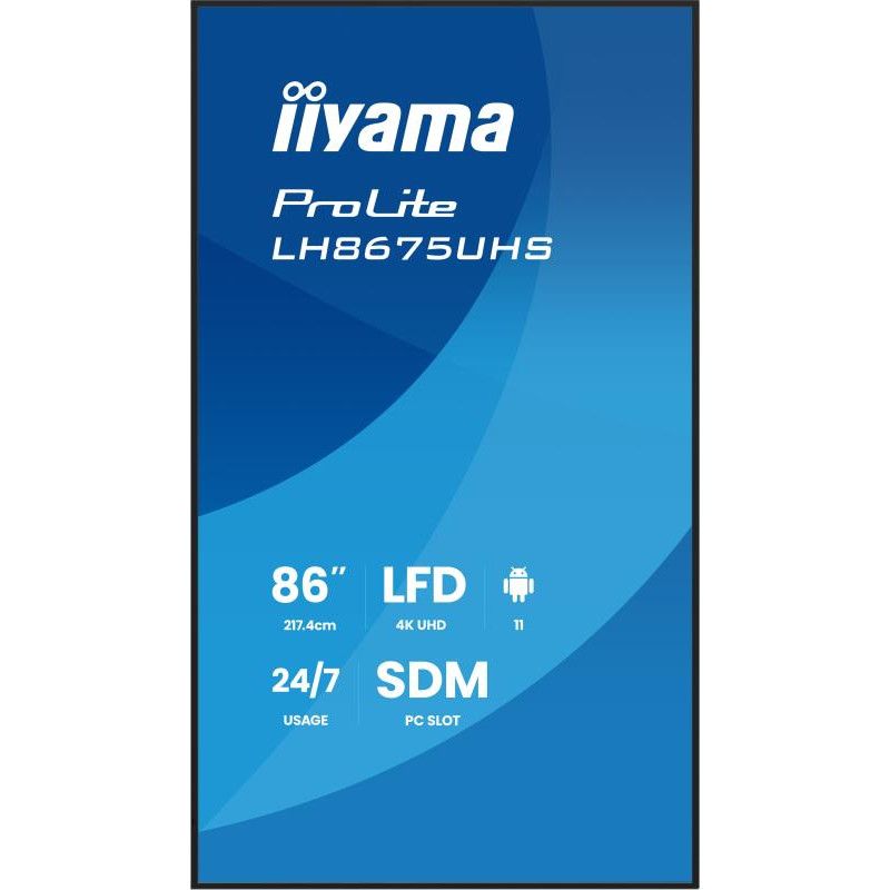 iiyama LH8675UHS-B2AG Écran d'affichage dynamique Écran plat de signalisation numérique 2,17 m (85.6") LCD Wifi 500 cd/m² ... (image 5)