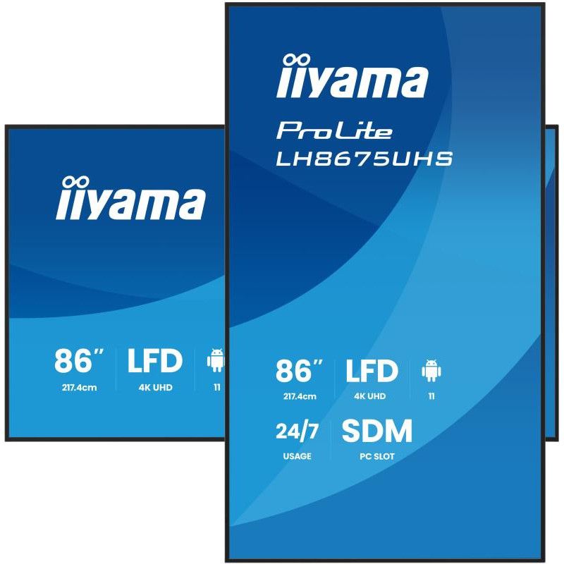 iiyama LH8675UHS-B2AG Écran d'affichage dynamique Écran plat de signalisation numérique 2,17 m (85.6") LCD Wifi 500 cd/m² ... (image 6)